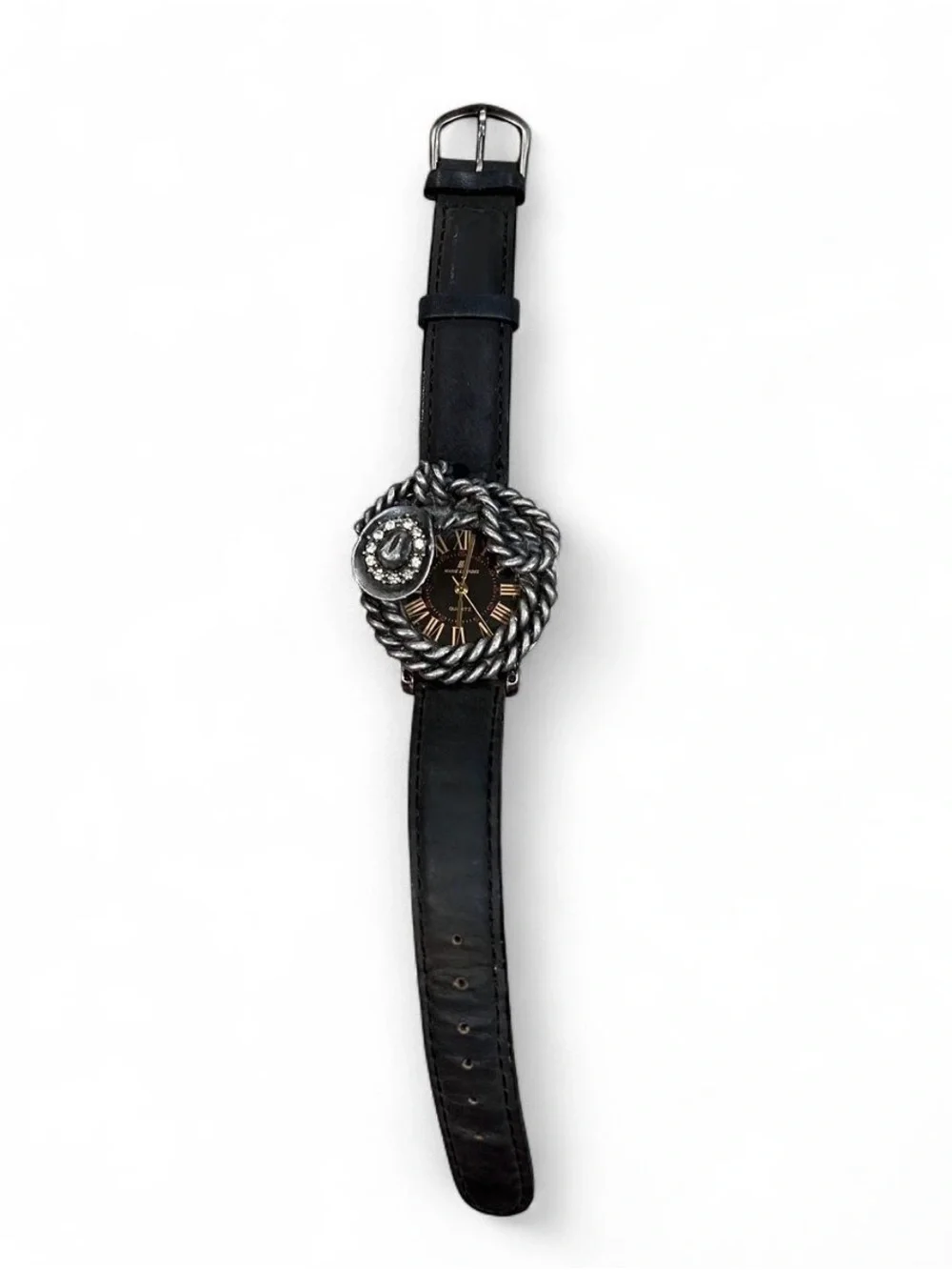 Vintage 90s Marie Lourdes watch with cowboy hat & rope design